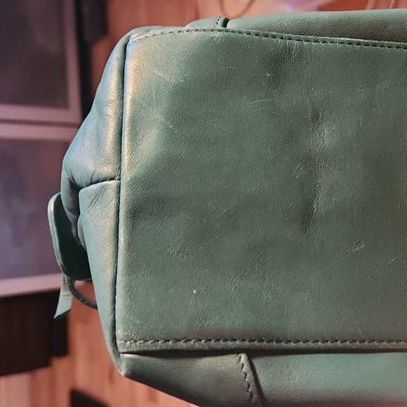 Soprano leather teal bag - Picture 6 of 11